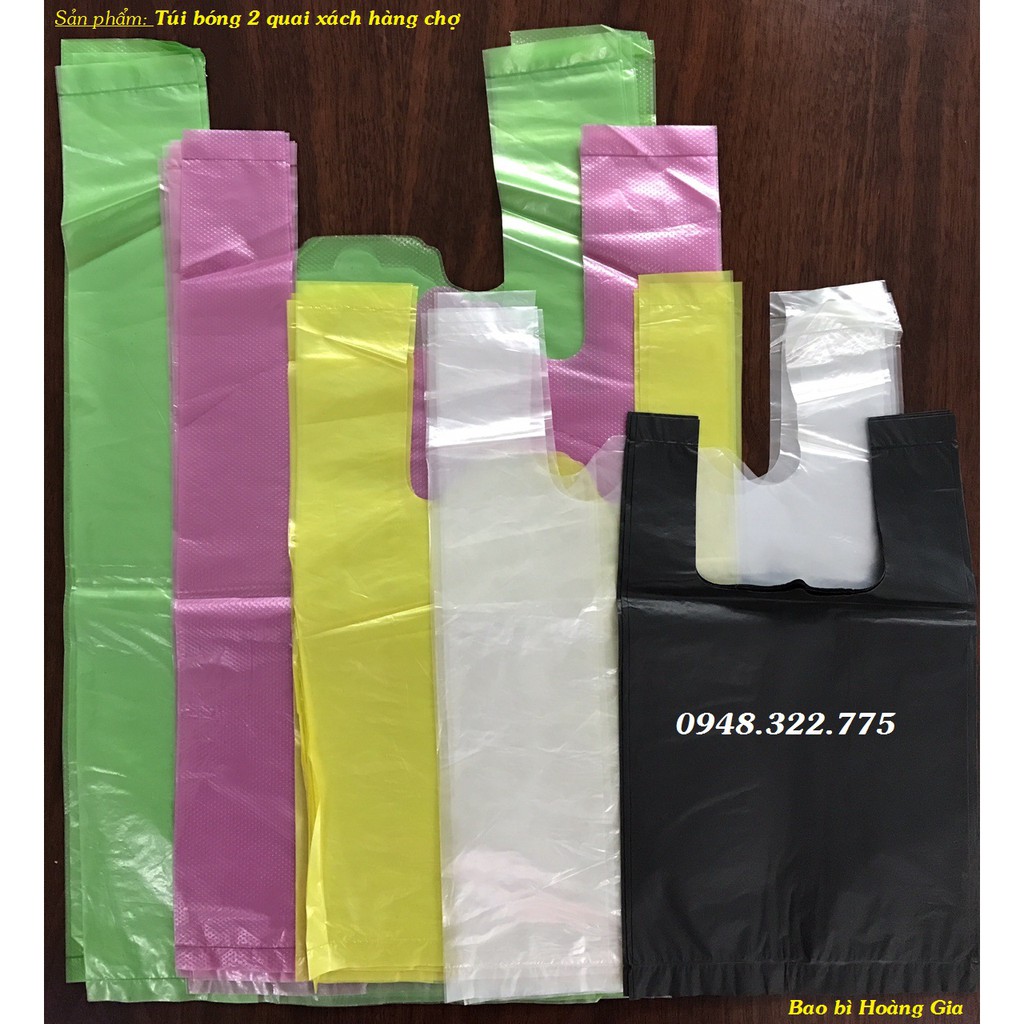 1kg Túi 2 quai hàng chợ - Túi trắng siêu thị