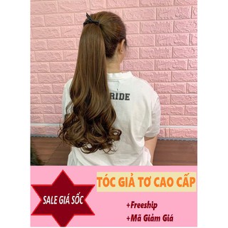 Tóc giả cột 💕 freeship 💕💕tóc cột xoăn dợn đuôi 55cm