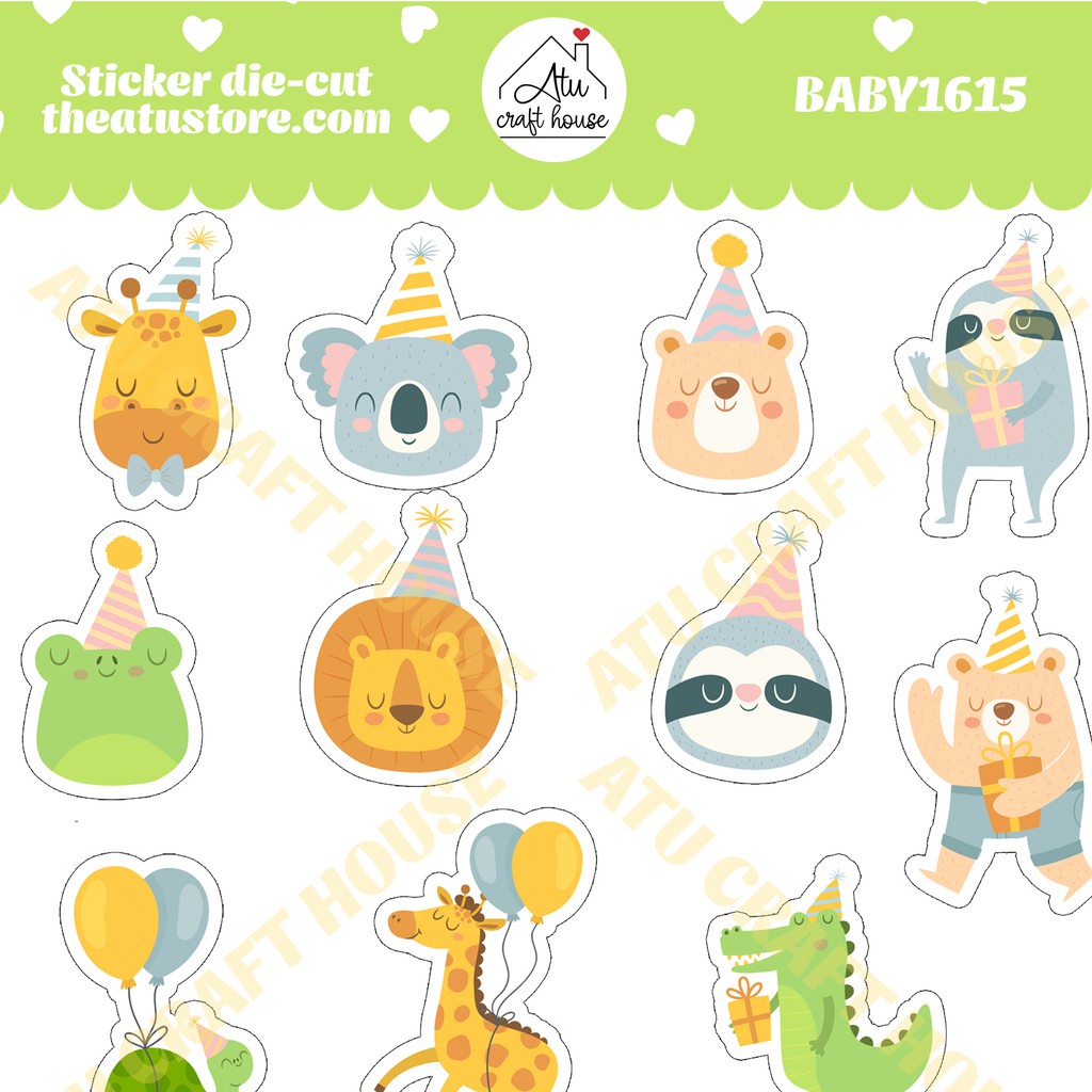 BABY Sticker die-cut - Sticker cắt rời - Nguyên vật liệu làm Scrapbook Handmade