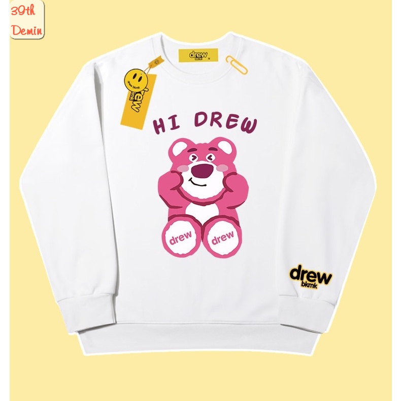 Áo nỉ Drew House mặt Gấu cười sweater unisex Form rộng Over Size 2 màu đen trắng | BigBuy360 - bigbuy360.vn