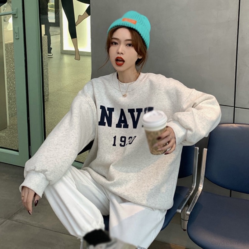 Áo Hoodie Nữ Tay Dài In Chữ Thời Trang Trẻ Trung