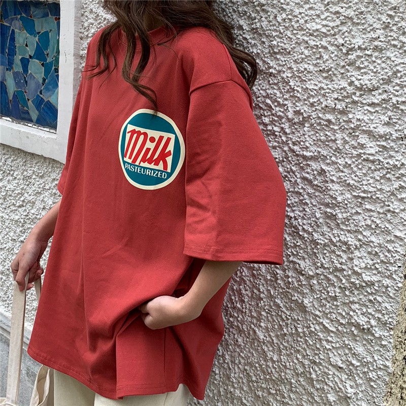 Áo thun Ulzzang cộc tay MILK ( ORDER)