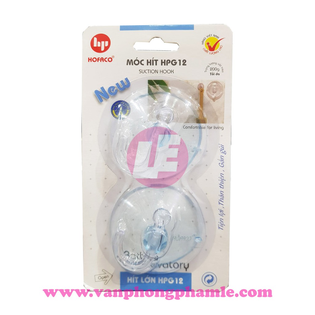 Móc hút kiếng lớn HPG 12 Hofaco (Vỹ 2 Cái)