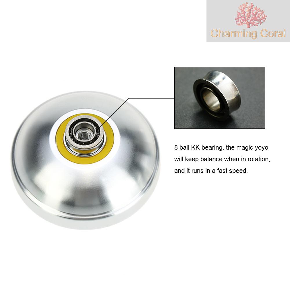 Đồ Chơi Yoyo Ảo Thuật T6 Bằng Hợp Kim Nhôm Màu Bạc Cho Bé