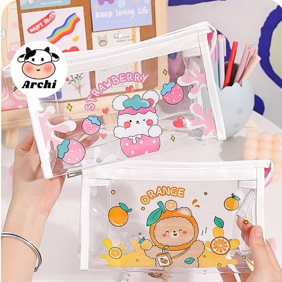 Túi đựng bút hoạt hình trong suốt
