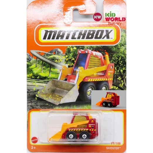 Xe mô hình Matchbox Tải cần cẩu Skidster GVX87.