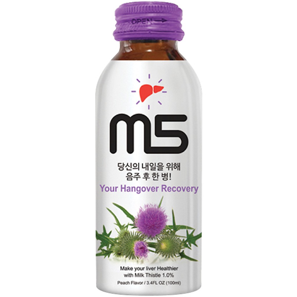 Nước Giải Rượu M5 Tăng Cường Chức Năng Gan - Nhập Khẩu Hàn Quốc (Chai 100ml)