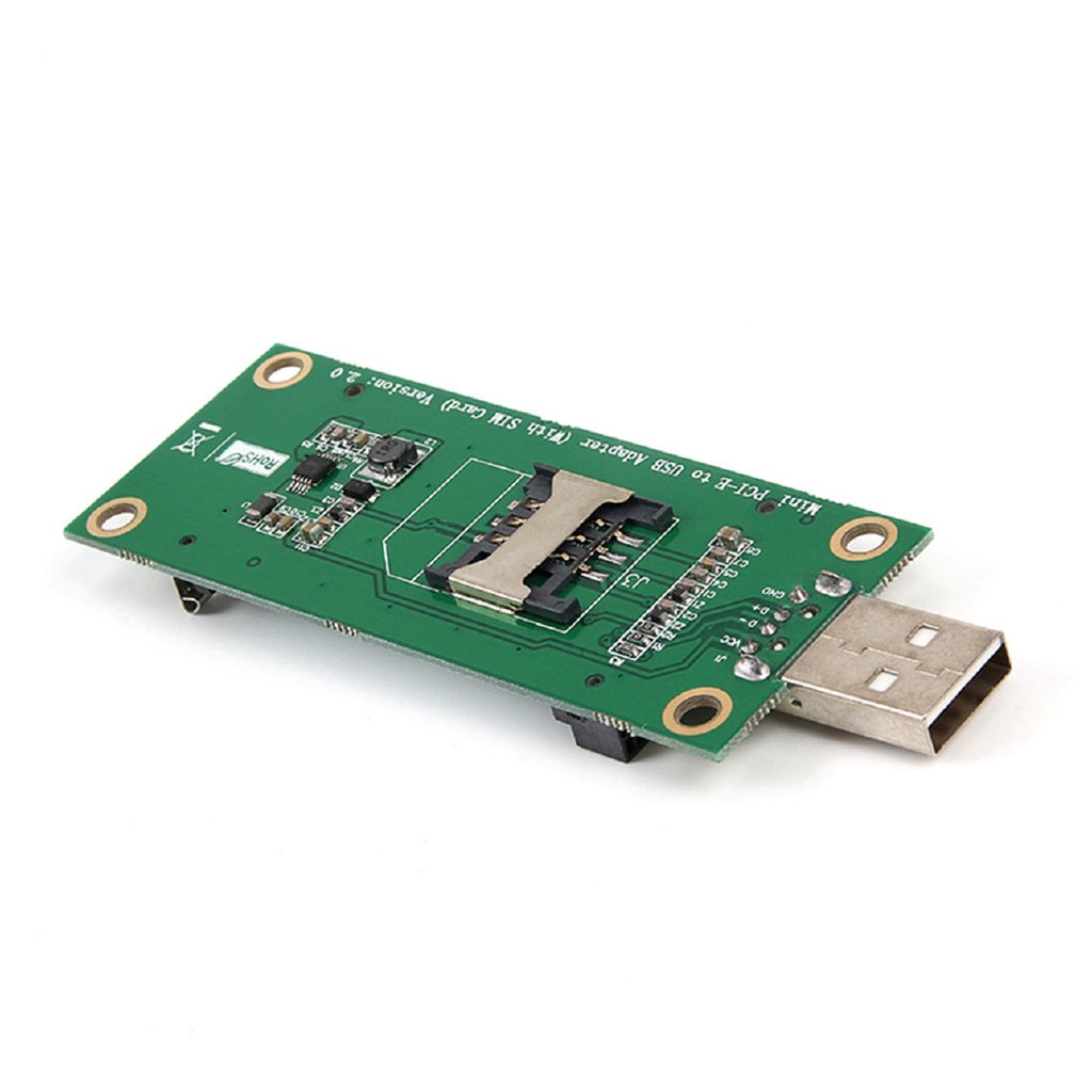 E Mini PCI-E to USB Adapter with SIM 8 Pin Card Slot for WWAN/LTE Module