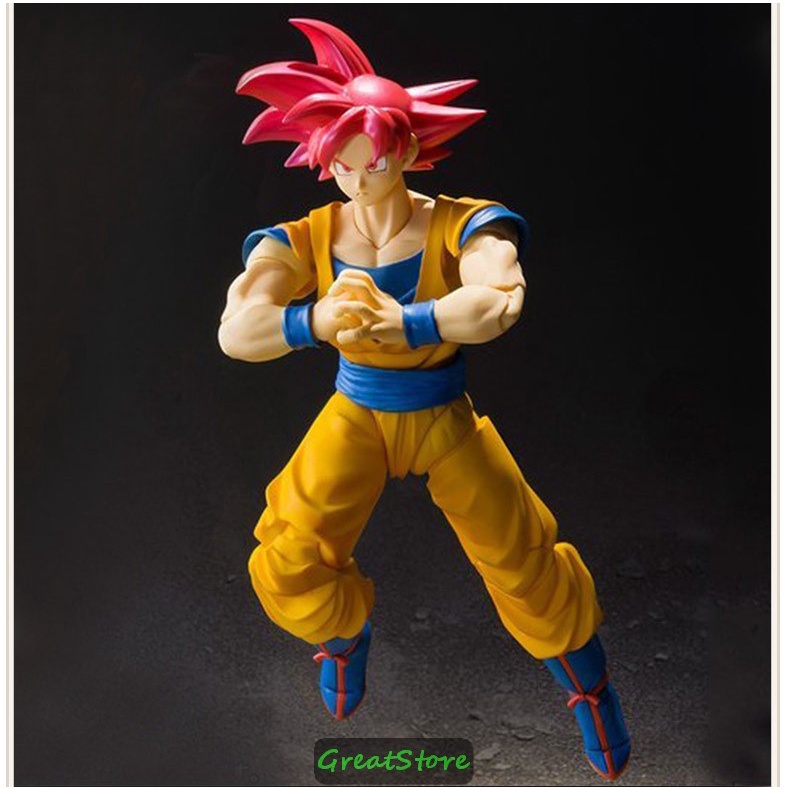 MÔ HÌNH NHÂN VẬT SÔN GÔ KU SONGOKU GOD GOKU VÀNG DRAGONBALL SHF 7 VIÊN NGỌC RỒNG CỬ ĐỘNG ĐƯỢC