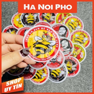 20 Logo hình dán Hội Còi Ong Vàng, CLB Yêu Xe (Kích thước 6 cm)