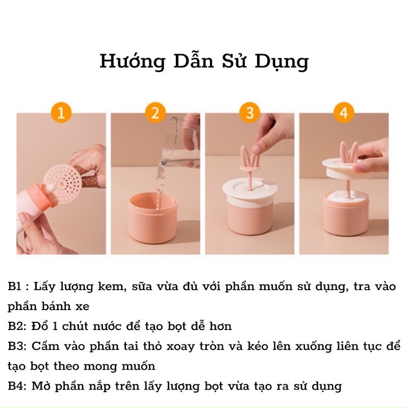 Cốc Tạo Bọt Sữa Rửa Mặt Tiện dụng Giúp Làm Sạch Tốt Hơn Bề Mặt Da Cực cute