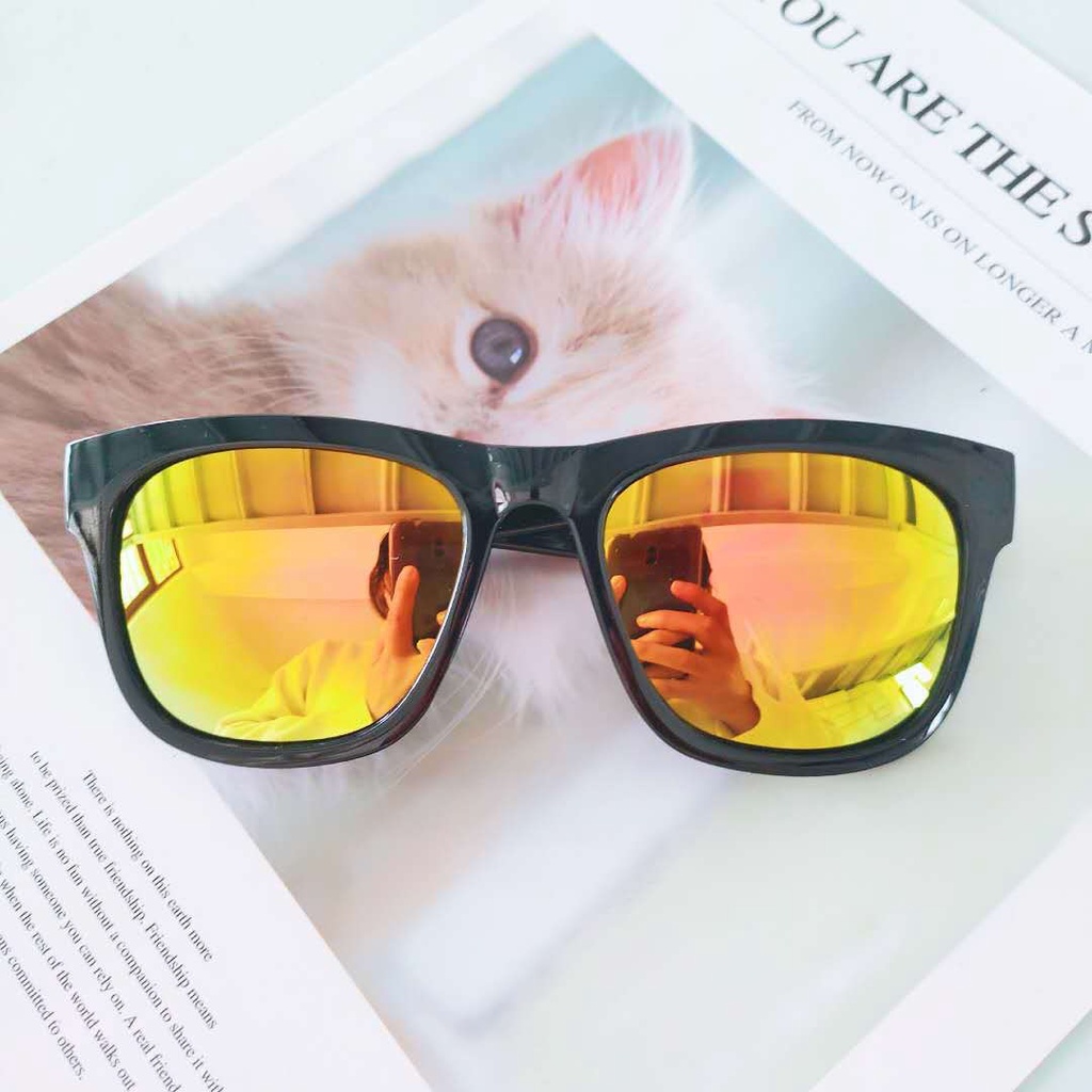 Kính mát nam nữ đổi màu đi ngày và đêm mắt vuông râm mát , chống tia UV, form ôm mặt
