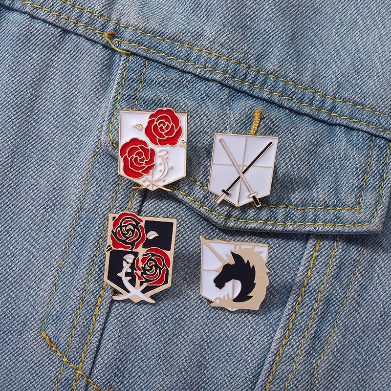 Ghim Cài Áo Hình Lông Vũ Phong Cách Anime Attack on Titan