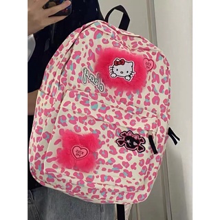 Ba lô đi học họa tiết hello kitty/mèo kitty đáng yêu cho bé gái