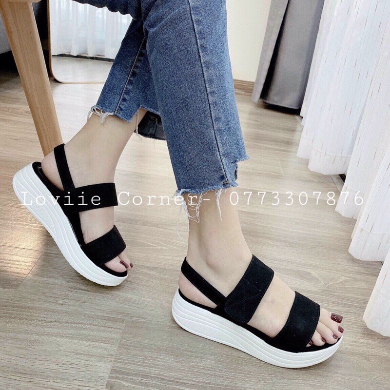 GIÀY ĐẾ XUỒNG LOVIIECORNER - SANDAL NỮ ĐẾ ĐỘN - GIÀY BÁNH MÌ - SANDAL ĐẾ BẰNG HỌC SINH S210507