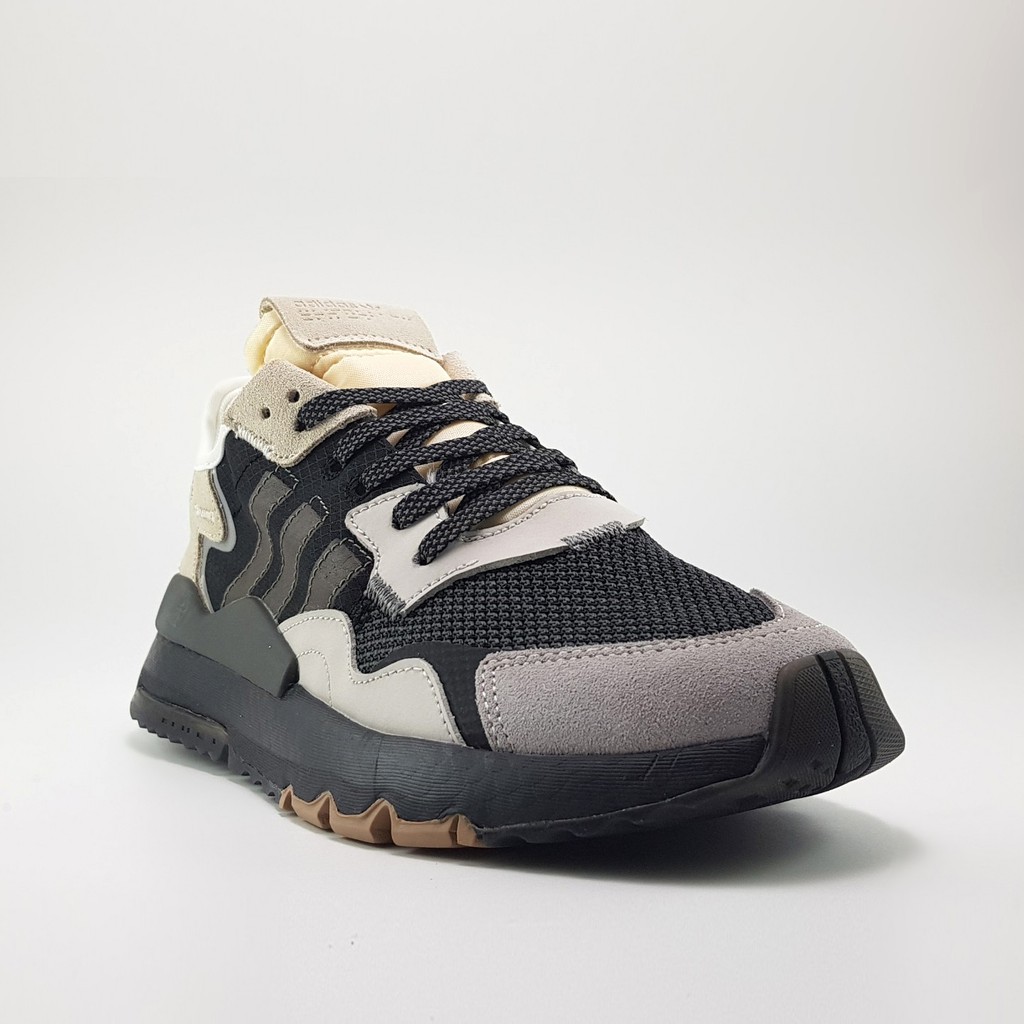 [video+ảnh thực] Giày Sneaker Nite Jogger 2019 Black/Grey-Creamy White