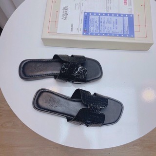 Dép chữ H da rắn
