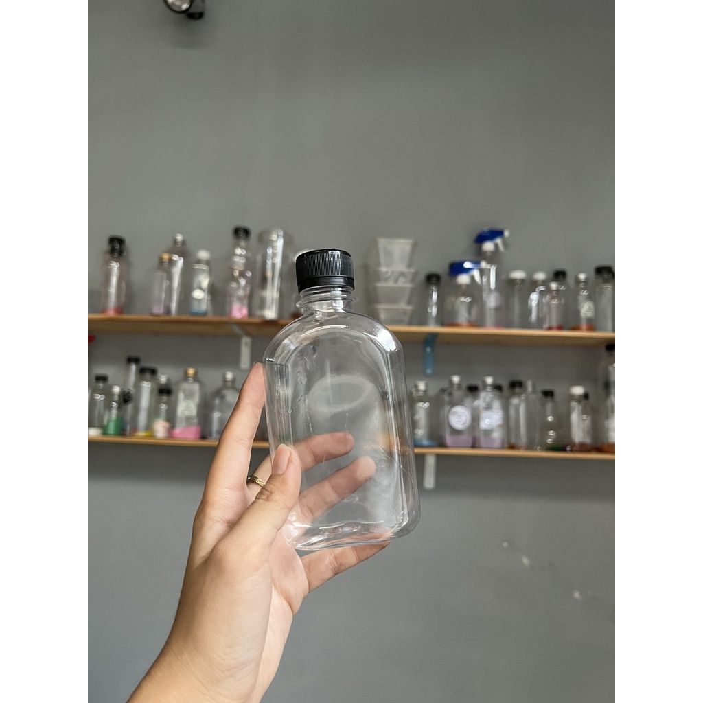 Chai nhựa pet 250ml kèm nắp nhôm/nhựa cao cấp