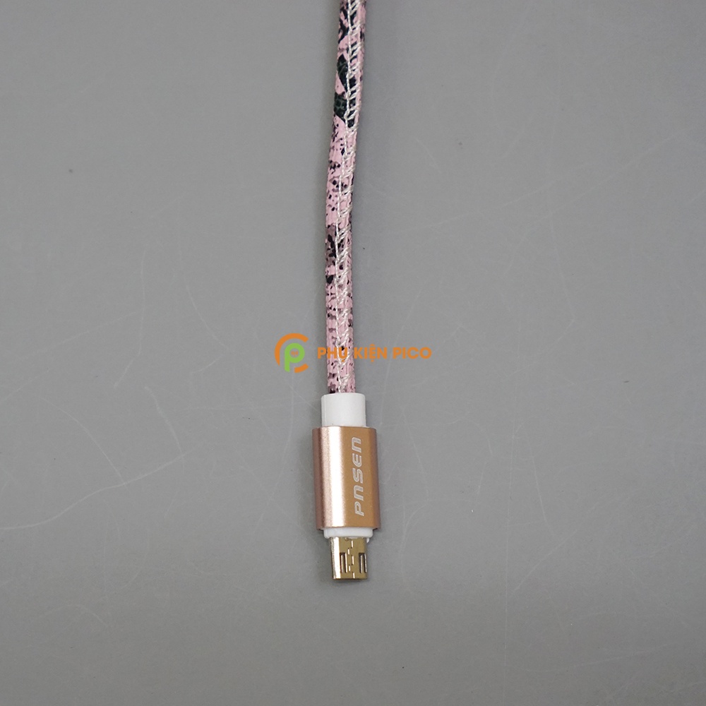 Cáp sạc nhanh IPbọc dù 1m Pnsen-Cáp sạc nhanh Micro Usb sạc nhanh 2A truyền dữ liệu