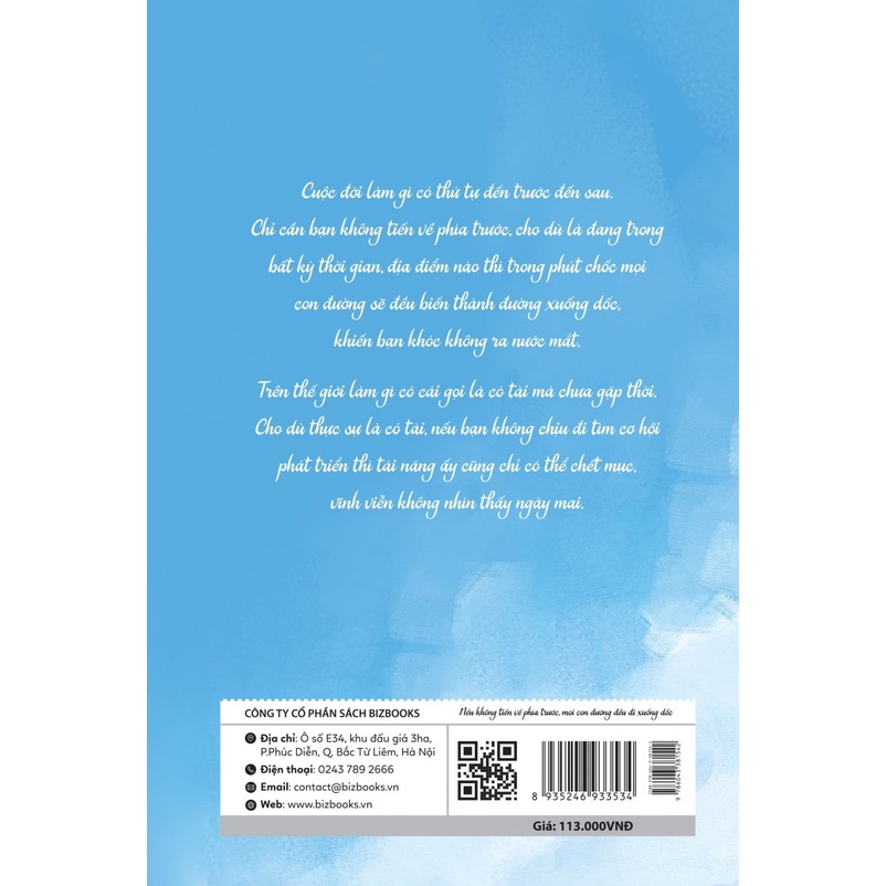 Sách - Nếu không tiến về phía trước, mọi con đường đều là đường xuống dốc - Giá Bìa-113k- Mã 8935246933534