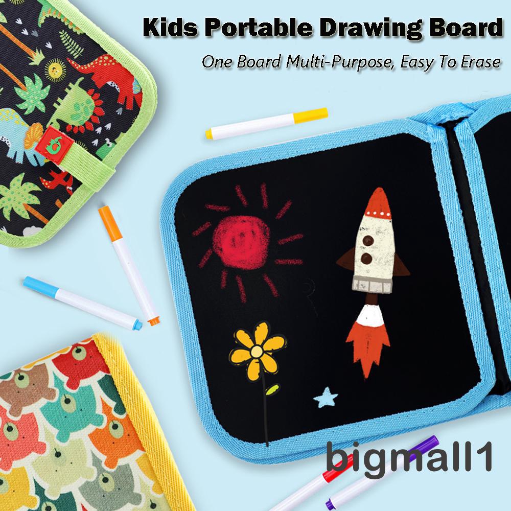 ⓗღ✯6/10-Page Portable Drawing Board Portable Erasable Drawing Pad Toys for Kids Waterproof Design Children´s Portable