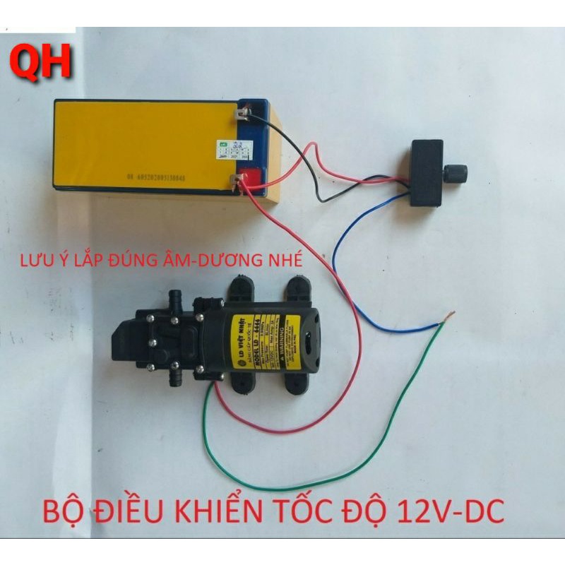 Điều tốc 12v 10a -Bộ điều chỉnh tốc độ máy bơm mini - Chiết áp 12v