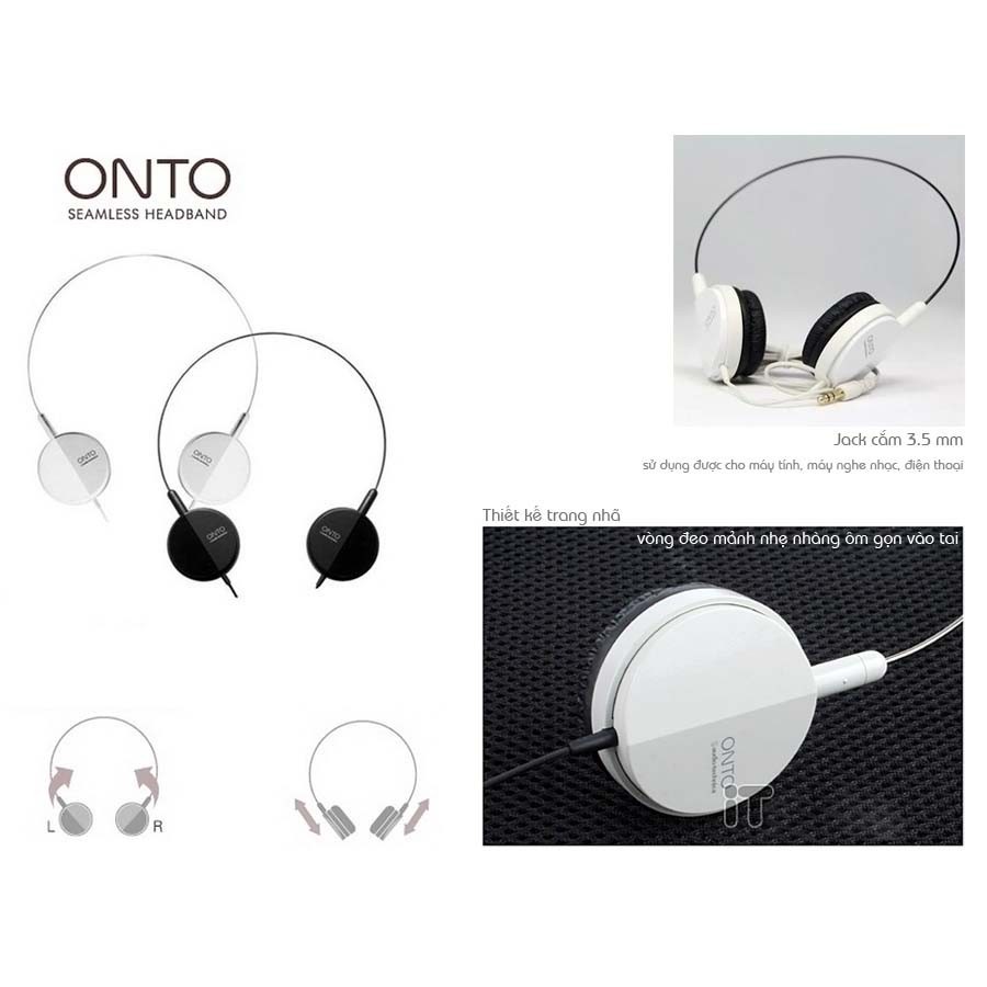 HEADPHONE ONTO DỄ THƯƠNG TAI NGHE CHỤP TAI NGHE NHẠC -STMN