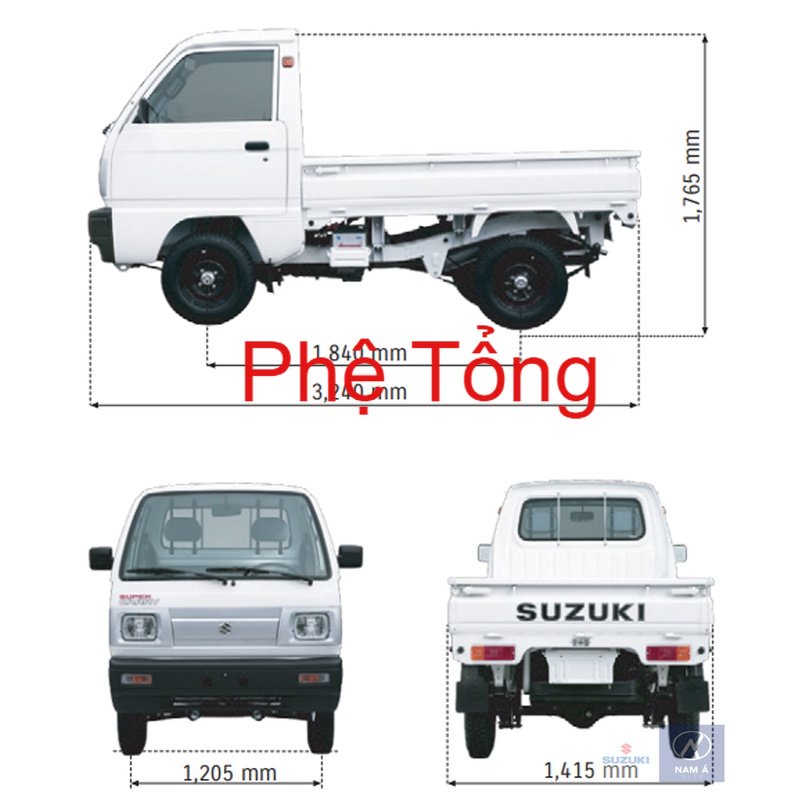 Bơm nước động cơ Suzuki carry 7 chỗ, Suzuki Carry 500KG hàng GMB xịn