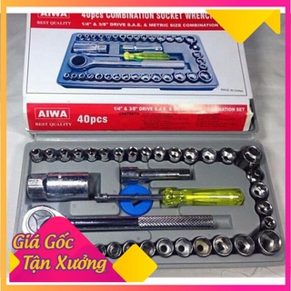Bộ khẩu xiết ốc , mở vít Bugi 40 chi tiết
