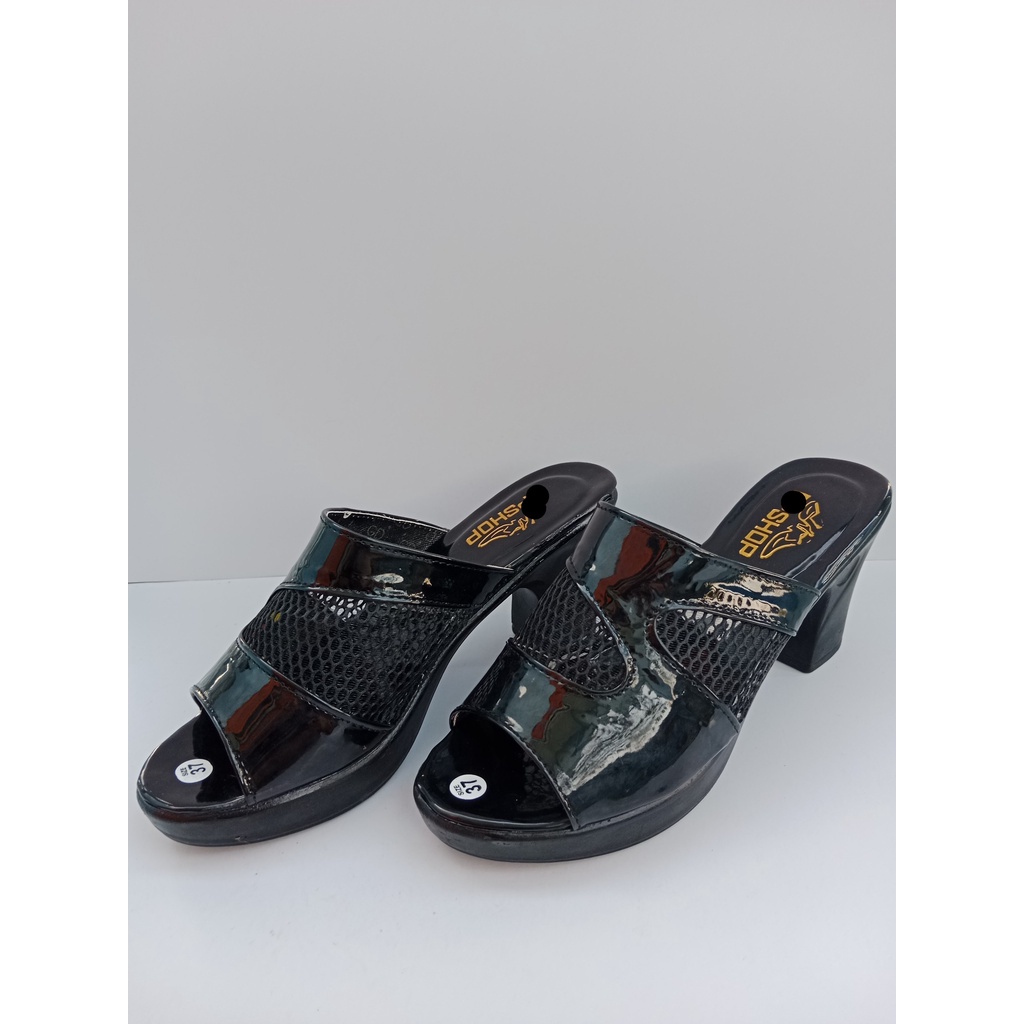 Dép nữ cao gót ĐẸP mẫu lưới gót vuông 7 phân chắc chắn, Thời Trang hè KH-07