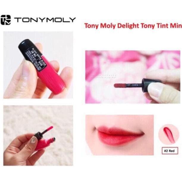 (Hàng Mới Về) Son Tint Tony Moly Delight Tint - 02 Màu Đỏ Mini