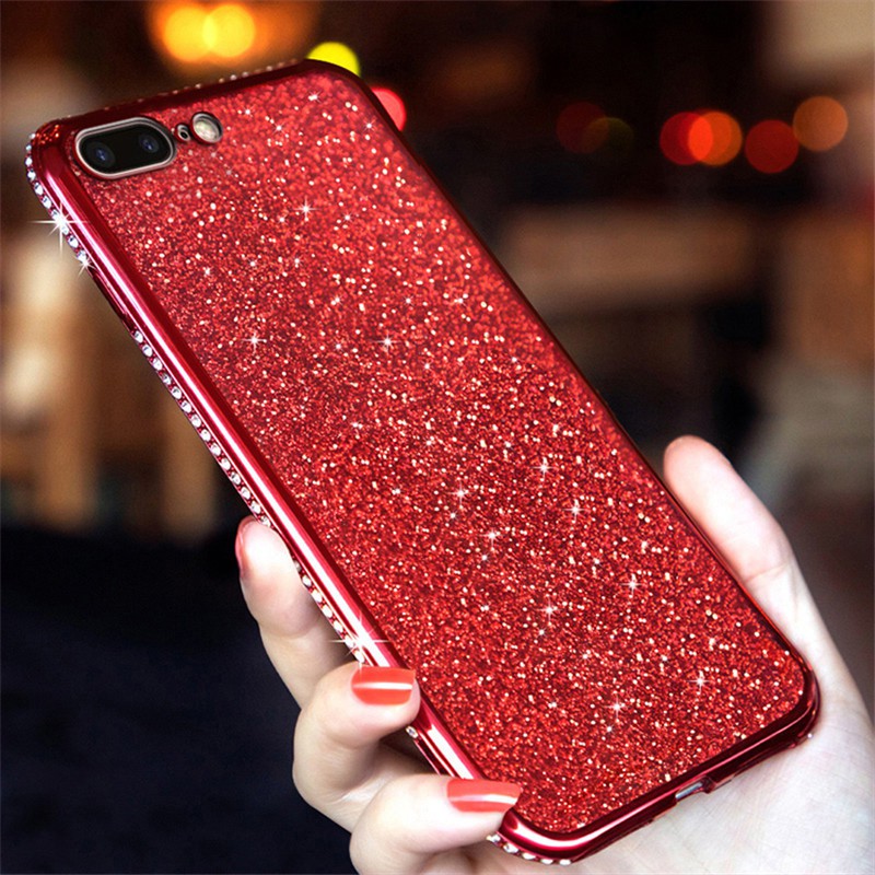 Ốp Lưng Viền Đính Đá (Sử Dụng 2 Kiểu) Cho Iphone