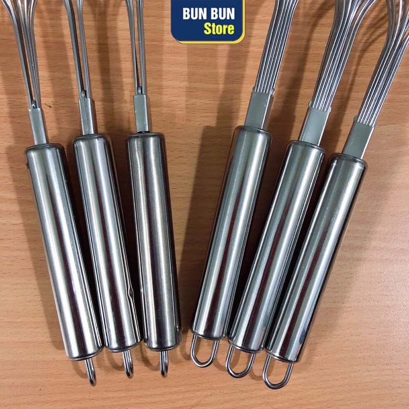 Que đánh trứng, Đánh quấy bột –100%  Inox 304 Tròn dễ Vệ sinh, Chắc chắn và tỉ mĩ từ chi tiết nhỏ nhất.