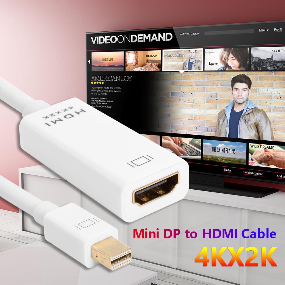 Cáp chuyển đổi mở rộng âm thanh video đầu Mini DP Display sang cổng HDMI 4K 2160p cho máy tính xách tay/PC