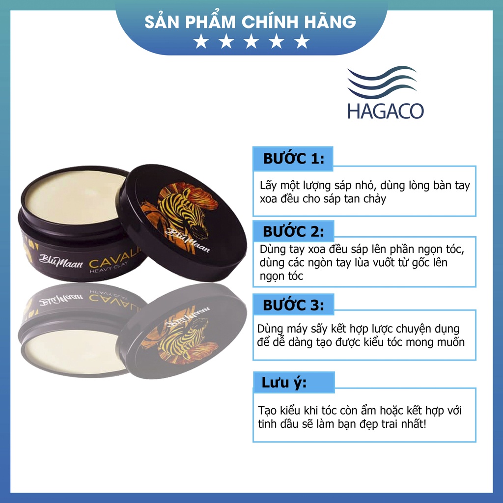 Sáp vuốt tóc nam tạo kiểu BluMaan Ngựa Vàng MN05
