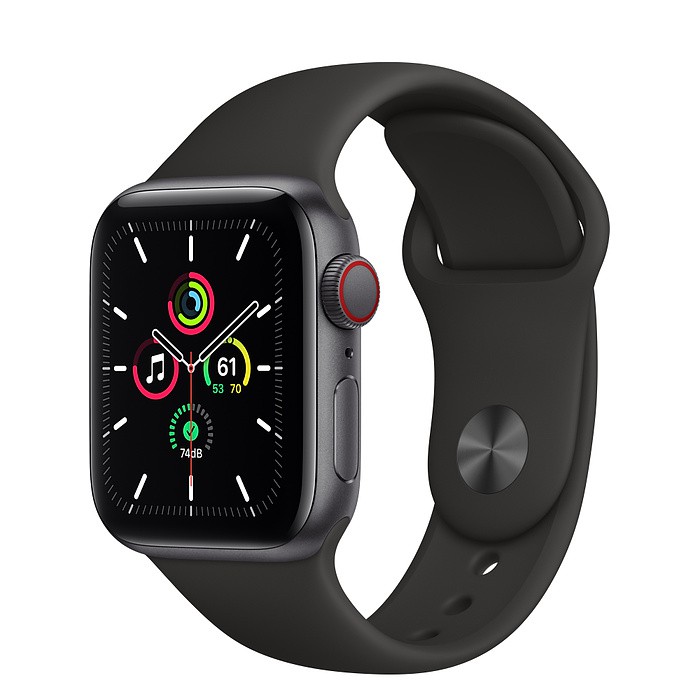 Đồng hồ thông minh Apple Watch SE GPS + Cellular 40mm MYEK2 Space Gray Aluminium Case with Black Sport Band