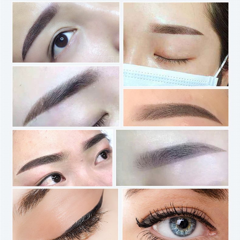 20 cái Microblading Xăm Kim Lông mày Nhà cung cấp Hình xăm Phụ kiện dùng một lần Micro Blade cho Trang điểm vĩnh viễn Hướng dẫn sử dụng Bút Công cụ