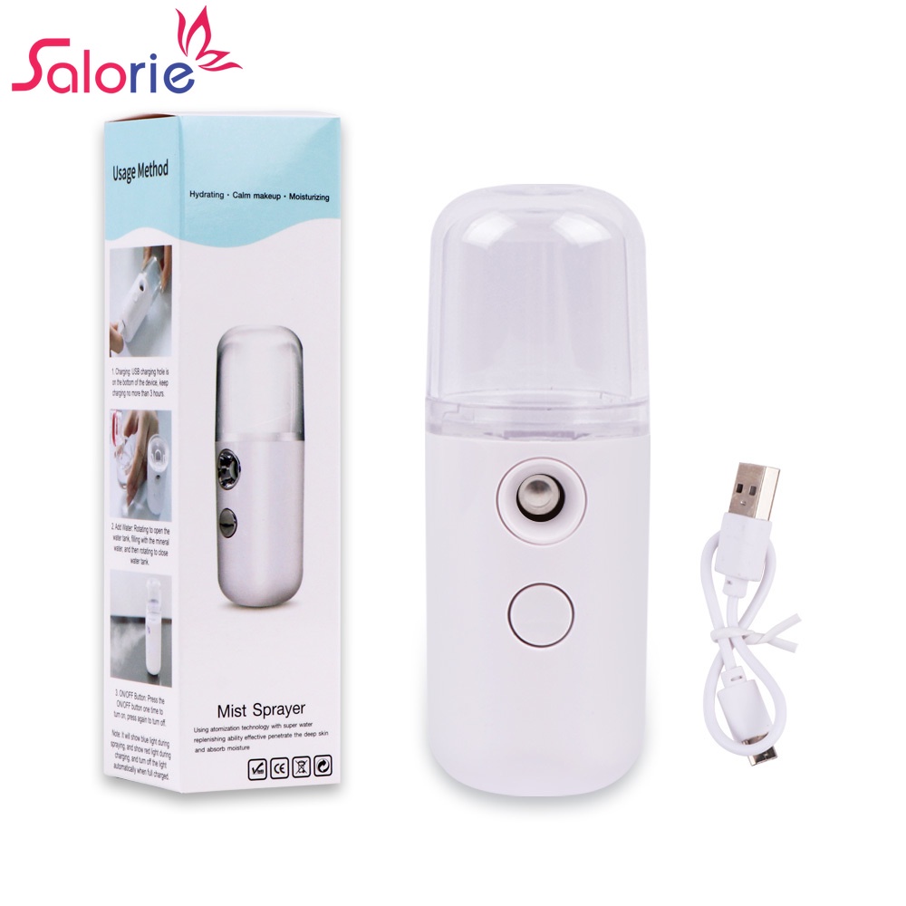 Máy phun sương SALORIE tạo độ ẩm nano chăm sóc cho da mặt cầm tay mini