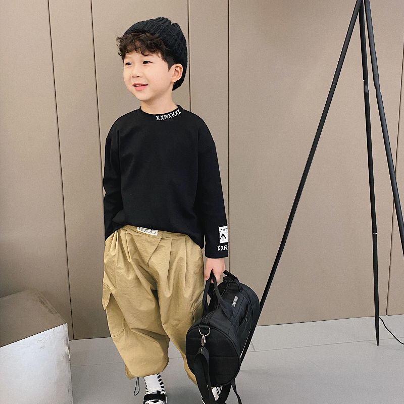 Áo thun tay dài dễ phối đồ phong cách Hàn Quốc thời trang cho bé trai