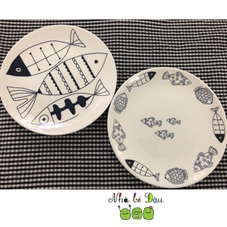 ĐĨA TRÒN CON CÁ SIZE 21cm