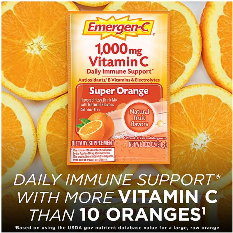 [Hàng Mỹ] BỘT SỦI VITAMIN C tăng cườImmun kháng Emergen-C Immune 1000mg Vitamin C