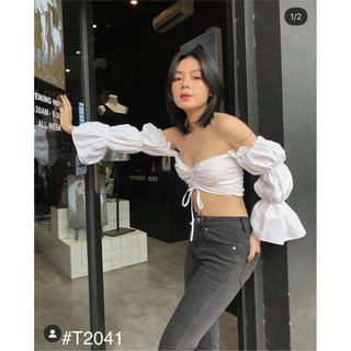 [ẢNH THẬT TRÃI SÀN] ÁO TRỄ VAI CỘT NƠ SIÊU XINH - KATE TOP