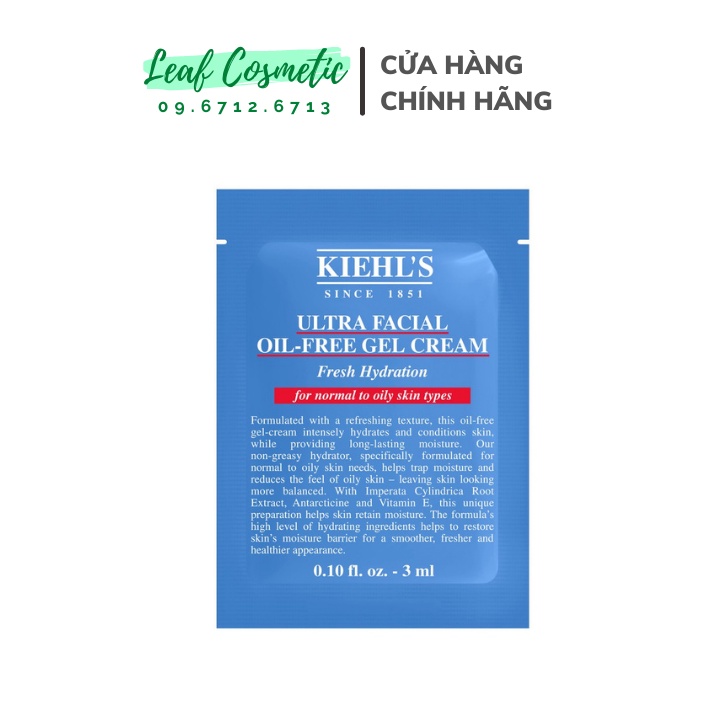 [ Sample 3ml ] Kem dưỡng ẩm cho da dầu Kiehl.s | Mask Kiehls