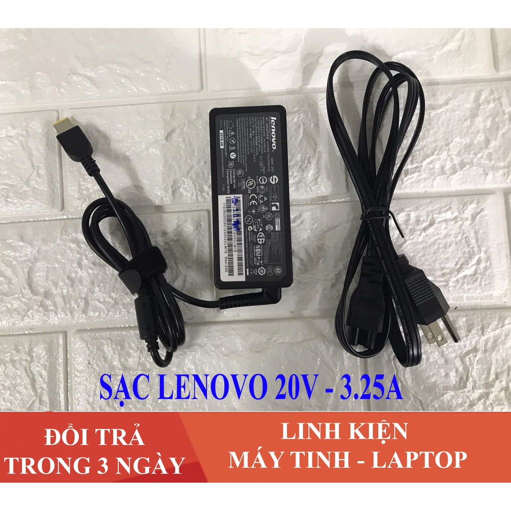 💥Sạc Laptop Lenovo 20V - 3.25A Chân USB dành cho G40-30 G40-70 Z40 Z50 E41-80 G40 G40-45 G40-80  [FREE SHIP ĐƠN TỪ 50K]