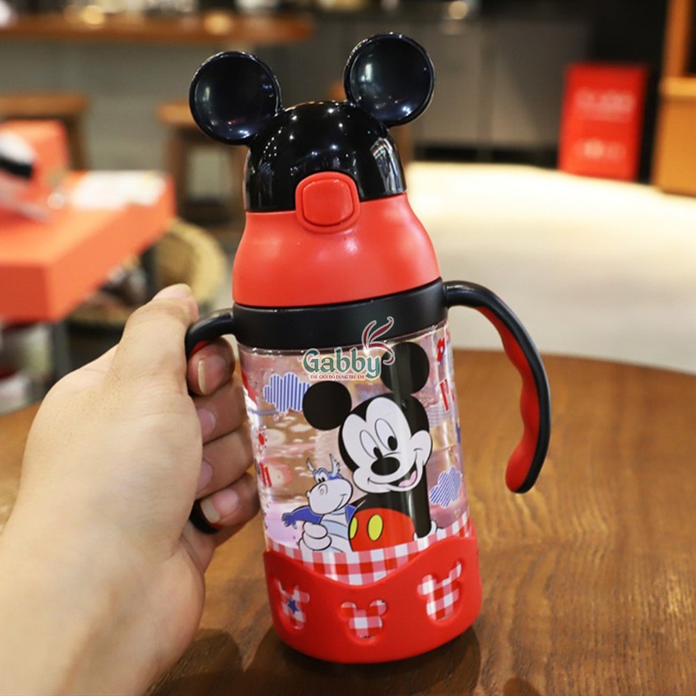 BÌNH NƯỚC QUAI CẦM 430ML (Hình Mickey/ Minnie/ Elsa/ McQueen/ Sofia/ Princess/ Super Wings)