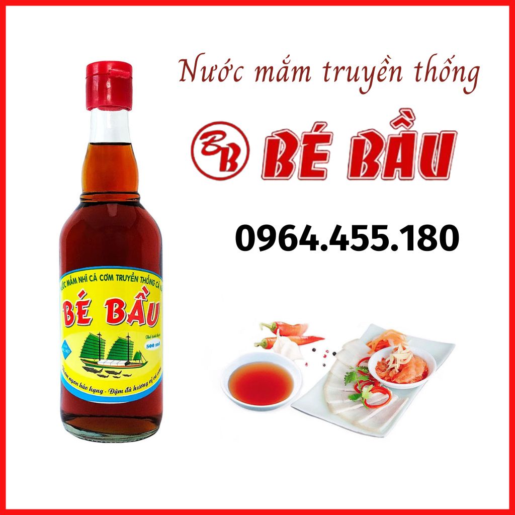 1 chai 500ml Nước Mắm Bé Bầu loại đặc biệt| Chai thủy tinh| Loại ngon nhất.