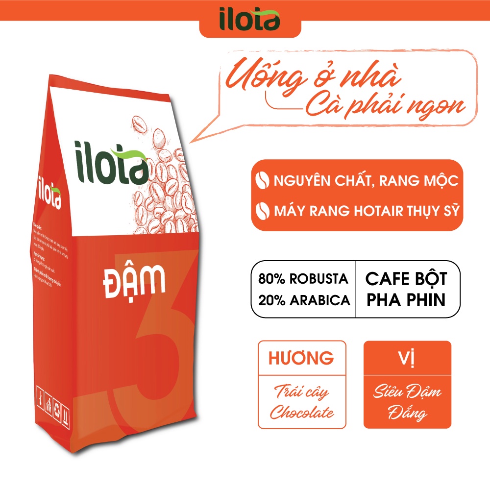 Cà phê rang xay nguyên chất ILOTA 3 arabica robusta cà phê pha phin cafe ngon  xay Đậm vị coffee Natural | BigBuy360 - bigbuy360.vn