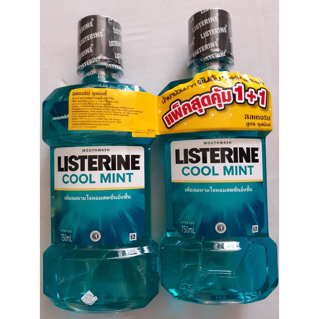 Nước súc miệng listerine 250ml và 750 Thái Lan