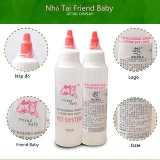 Dung dịch vệ sinh tai friend baby 100ml cho thú cưng