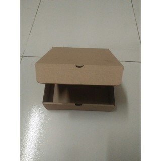 Giấy tốt loại 1, combo 10 hộp bánh pizza size 23*23*4cm màu nâu trơn